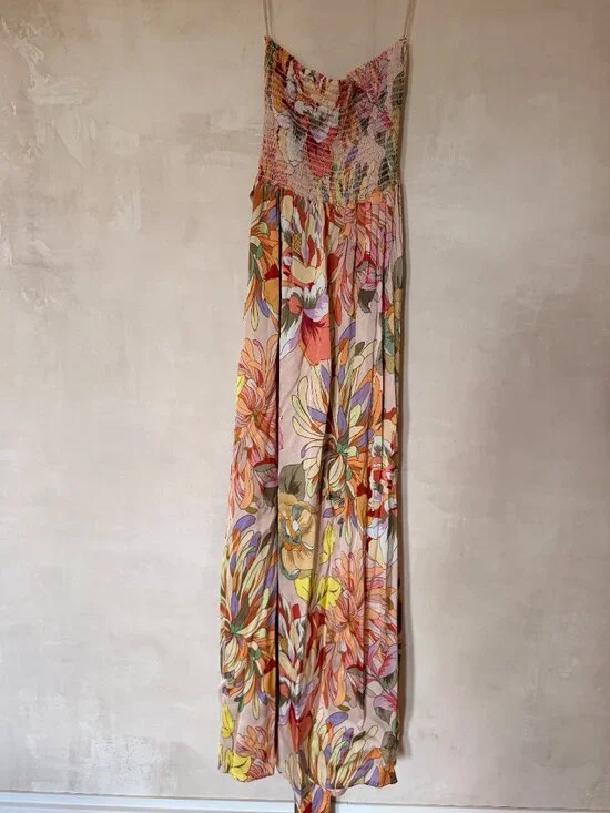 Shore Brand Maxi Pompas Springs Dress Strapless M - Picture 7 of 8